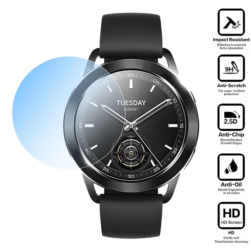 Tempered Glass For Xiaomi Mi Watch S3 Screen Protectors Anti-scratch Glass Films Protective Film For Xiaomi Watch S3 Accessories