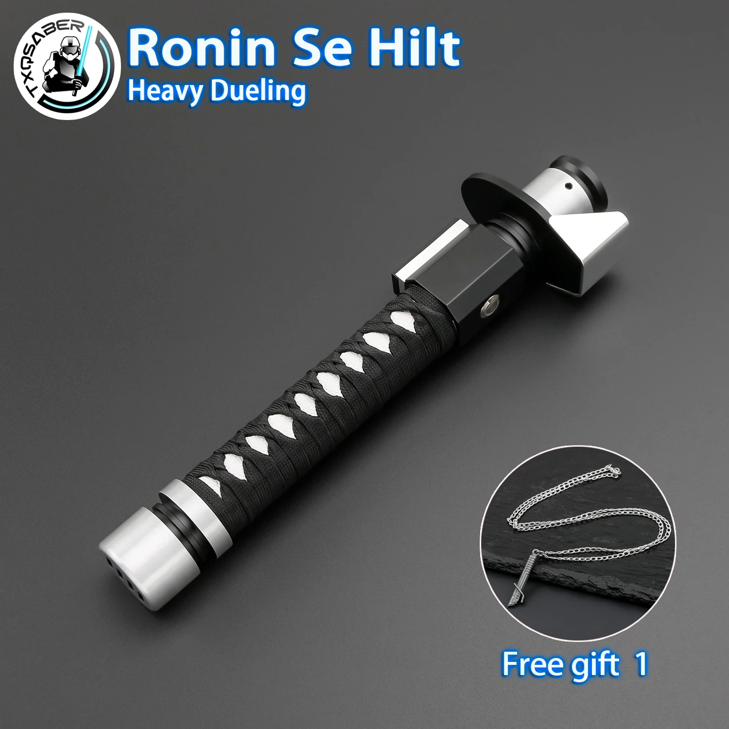 TXQSABER Ronin Se Lightsaber Hilt No Blade Empty Hilt comes with Electronic Kit Neopixle SNV4-Pro Proffie v2.2 Jedi Cosplay Gift