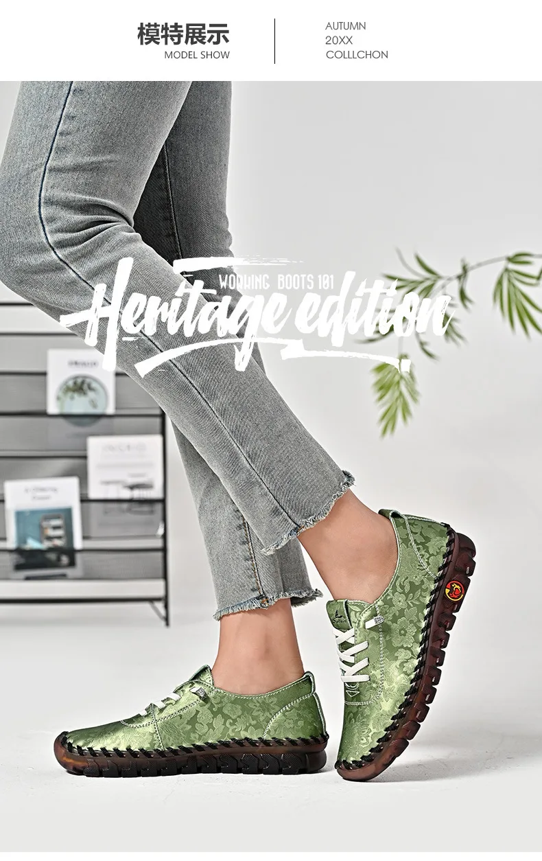New Unique Oxford Shoes 43 44 Women's Split Leather Loafers Woman Orthopedic Moccasins Mother Designer Laced Daily Walking Flats