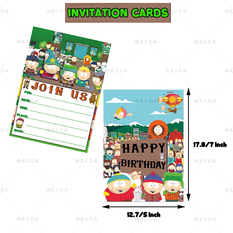 Dekoracje na przyjęcie urodzinowe South Park Baner Topper na tort Balony DIY