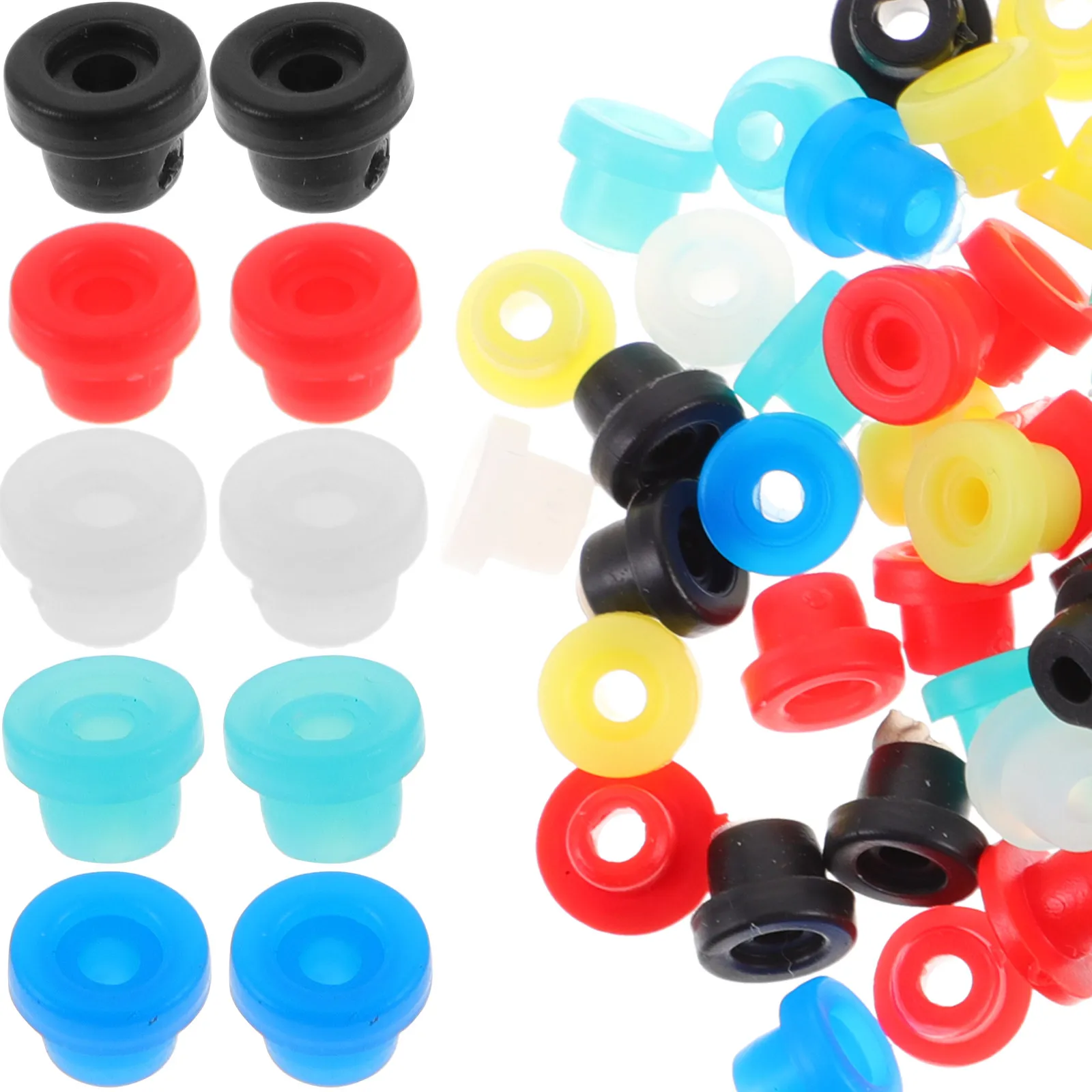 

100Pcs Silicone Pin Grommets for Coil Tattoo Machines Enhanced Stability Smooth Operation Needle Cushion Silicone Grommet