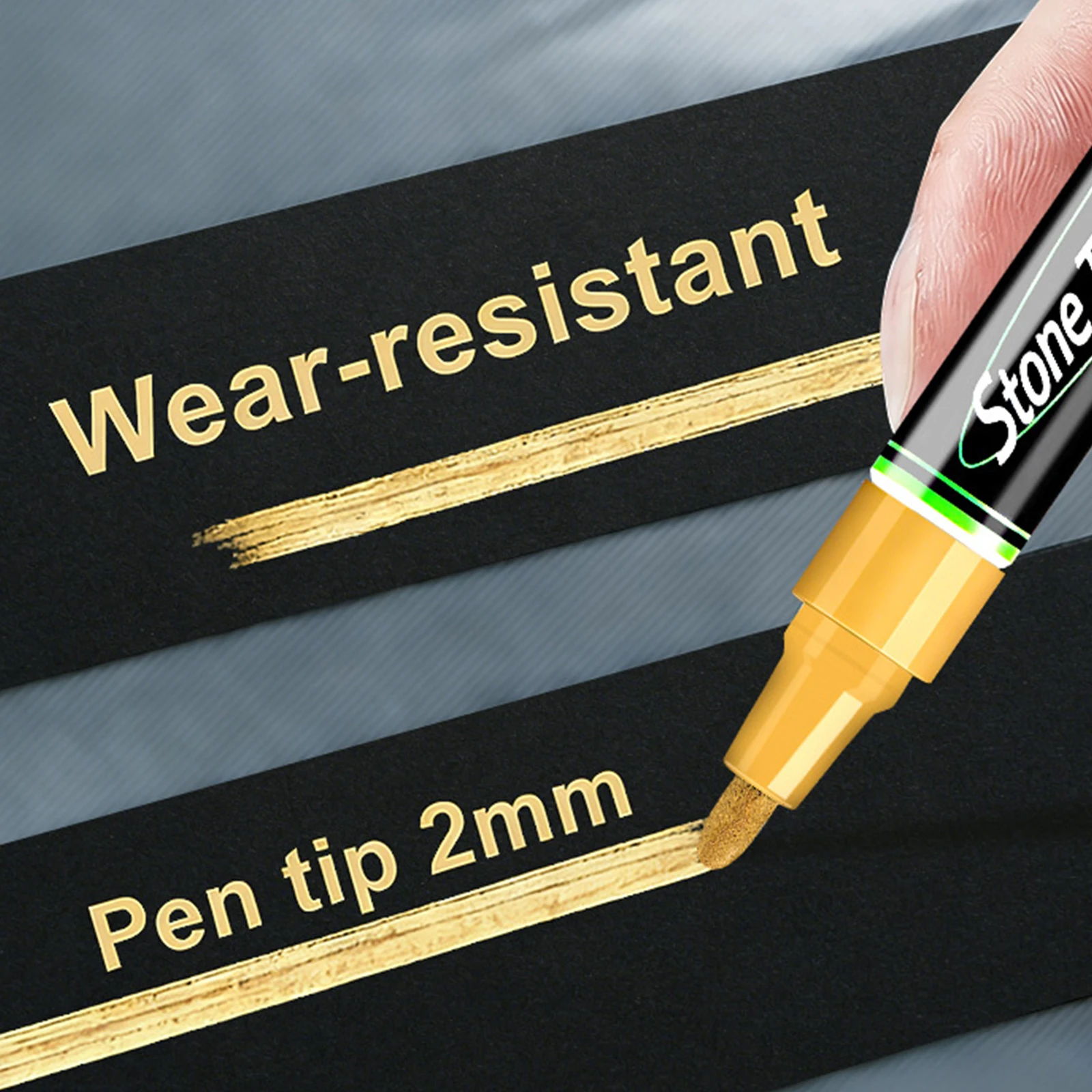 6pcs Gravestone Paint Restoration Pen Strong Coverage Tomb Stone Marker Inscription Pen for Restoring Faded Grave Inscriptions