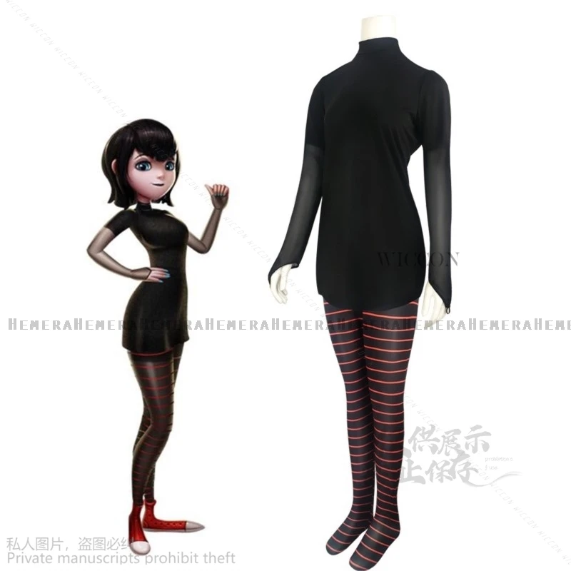 Anime Film Mavis Dracula Cosplay Kostüm Transformania Anzug Uniform Strumpf Halloween Karneval Anzug Für Frauen Vampire Zahnersatz