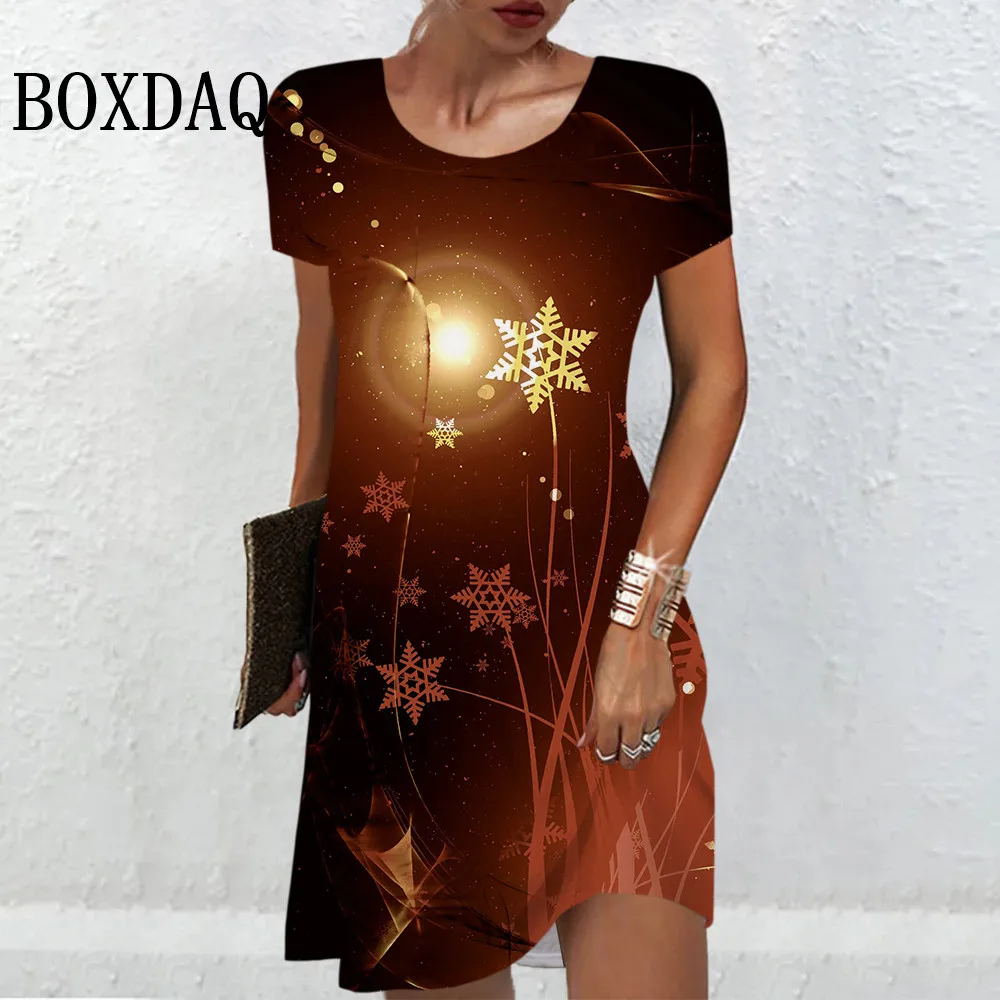 Frauen kleider 3d Malerei Blumen drucken Kleid lässig Retro Kurzarm lose plus Größe Kleidung Sommer Dame Kleider 2024 neu