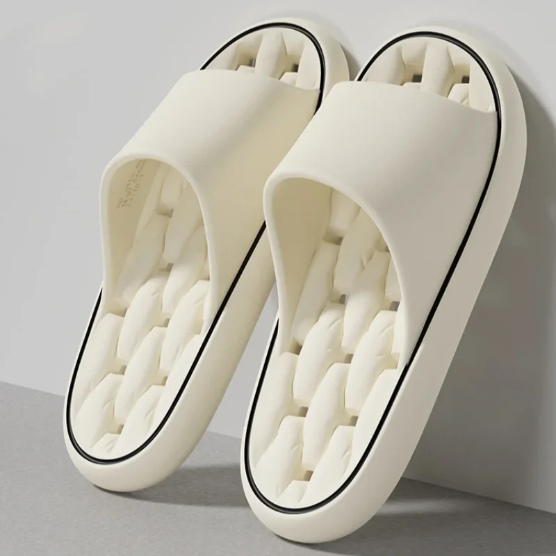 

Women's slippers Non-slip leaky bathroom Slippers Casual men's slippers Deodorant beach shoes Soft soled couple flat sandals