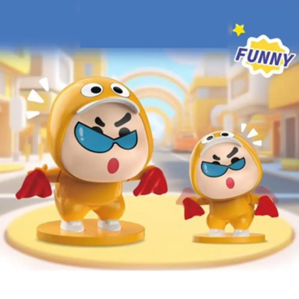 דמות ברווז צהוב קטן שעון תנועה צעצוע דמות ברווז אינטראקטיבית דמות קרטון חמודה צעצוע מעלה רוח