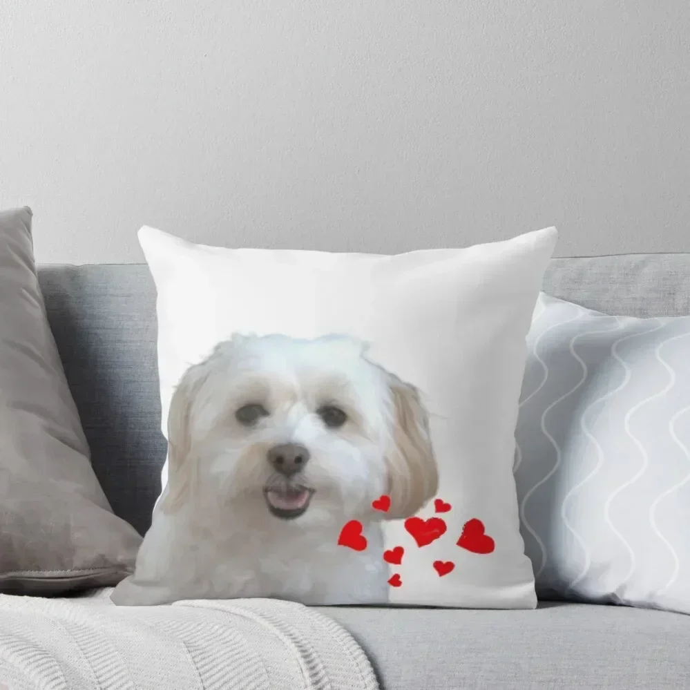 

Cuddly Coton de Tulear Silly Lily cute puppy Throw Pillow Decorative Cushion Sofa Cover pillow