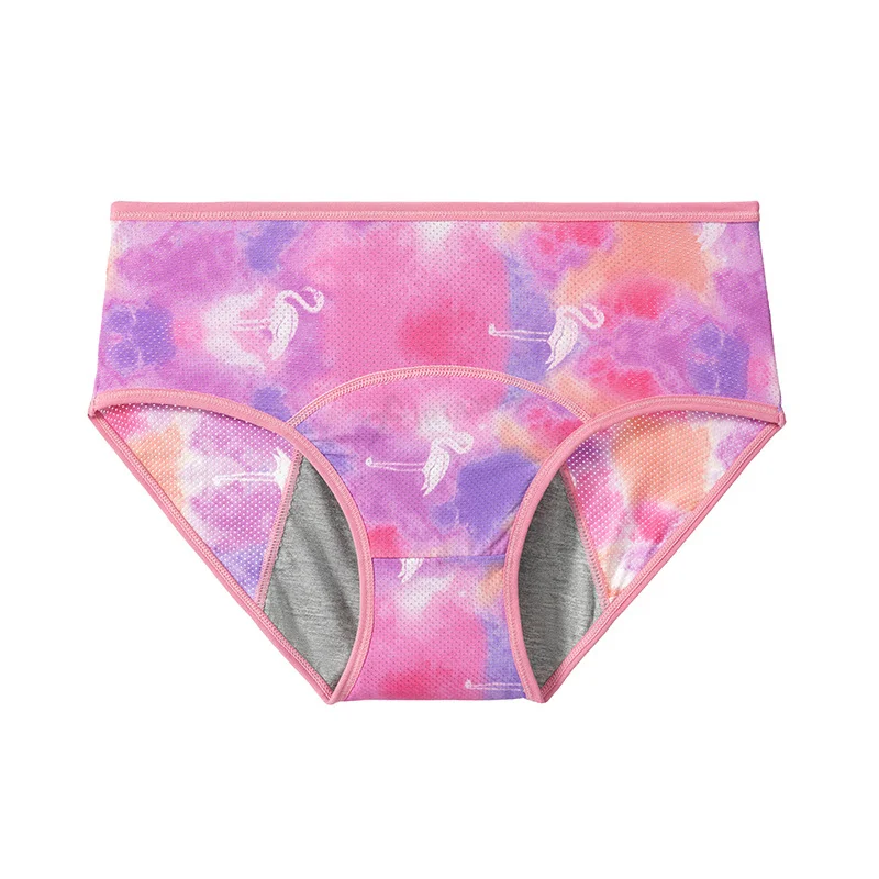 4PCS ผู้หญิง PLUS ขนาดกางเกงผ้าฝ้าย LeakProof ชุดชั้นใน Tummy Control กางเกงนุ่มกางเกงรั่วกางเกง