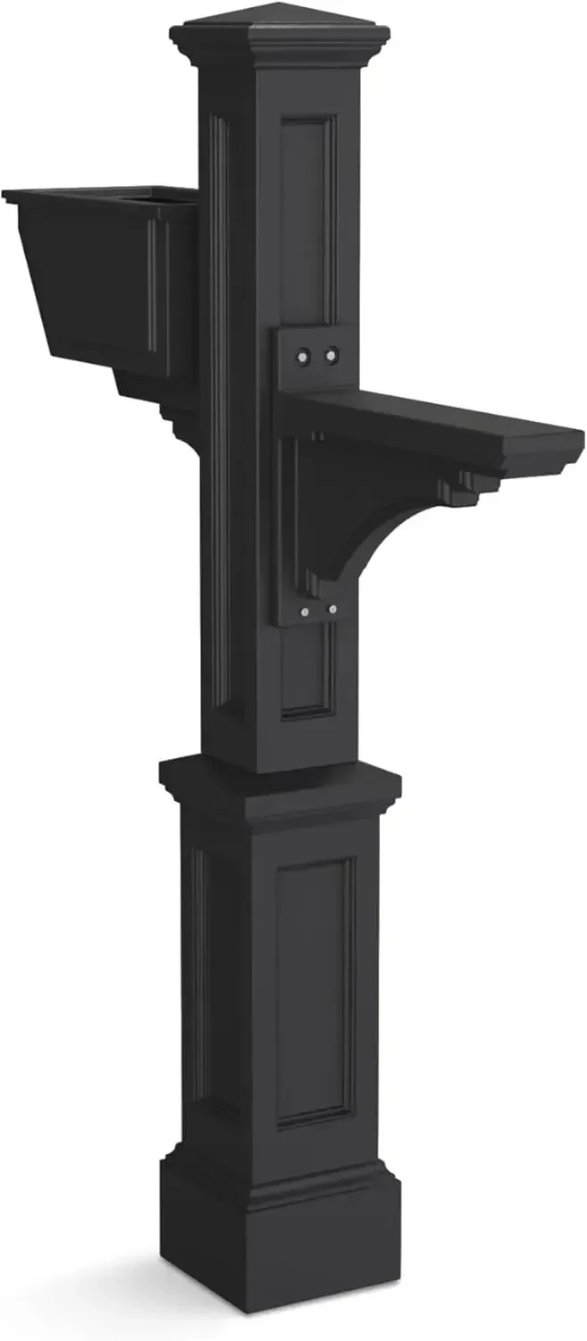

[New Arrival!]Mayne Westbrook Mailbox Post with Standard Arm and Planter – Weather-Resistant, Durable Classic Design – Easy-to-I