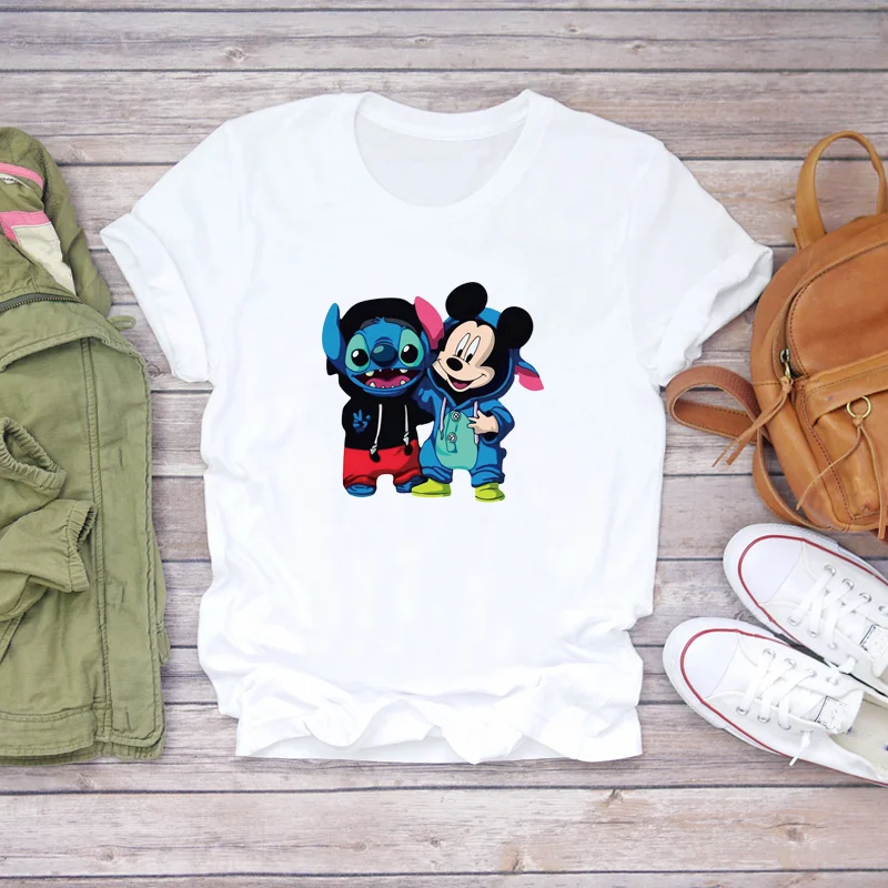 Parches DIY Disney Stitch y Mickey Mouse para niños, aplicaciones de planchado, pegatinas para ropa