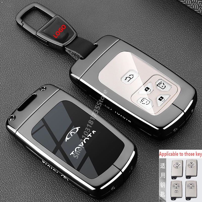 Zinc Alloy Car Key Cover Case for Toyota Rush WIGO Daihatsu Tanto LA600S LA800S LA610S Perodua Remote Full Protect Fob Keychain