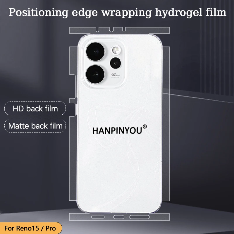 Positioning Wrap Side Edge Back Screen Protector For OPPO Reno15 Pro Reno 15 Scratch Autorepair Soft Full Screen Hydrogel Film