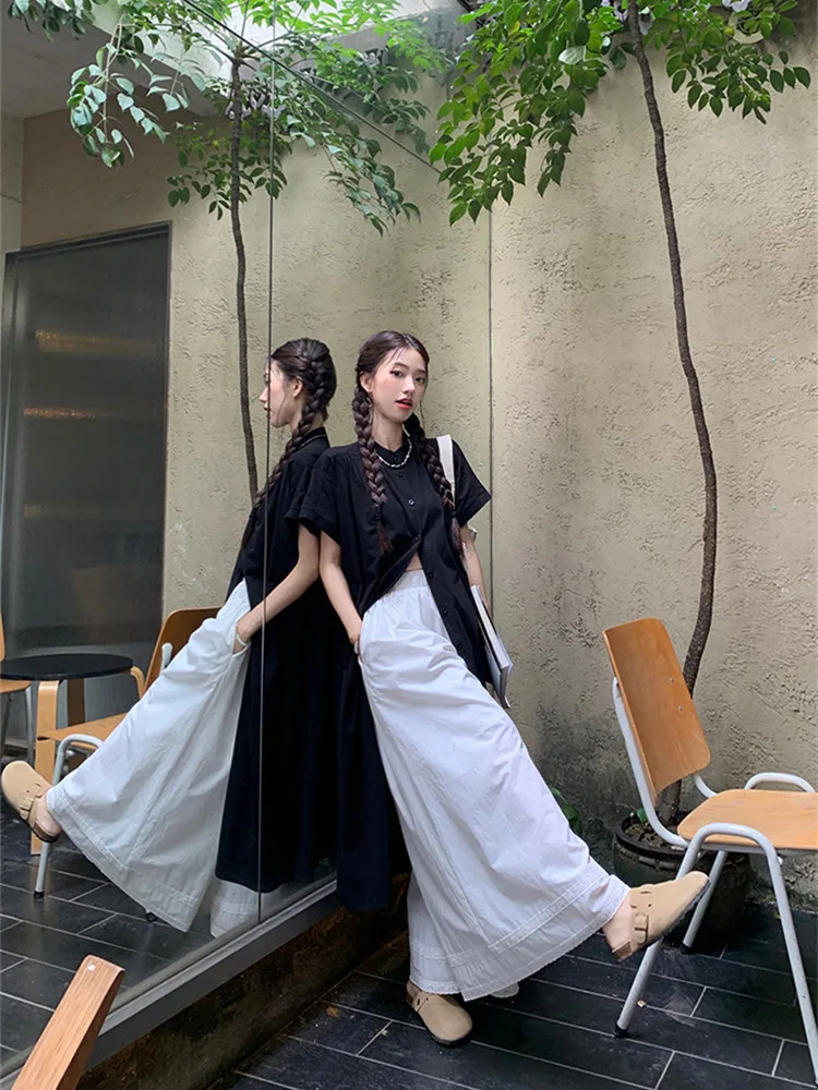 High end fashion set for women's spring 2025 new long shirt  lace wide leg skirt pants two-piece set