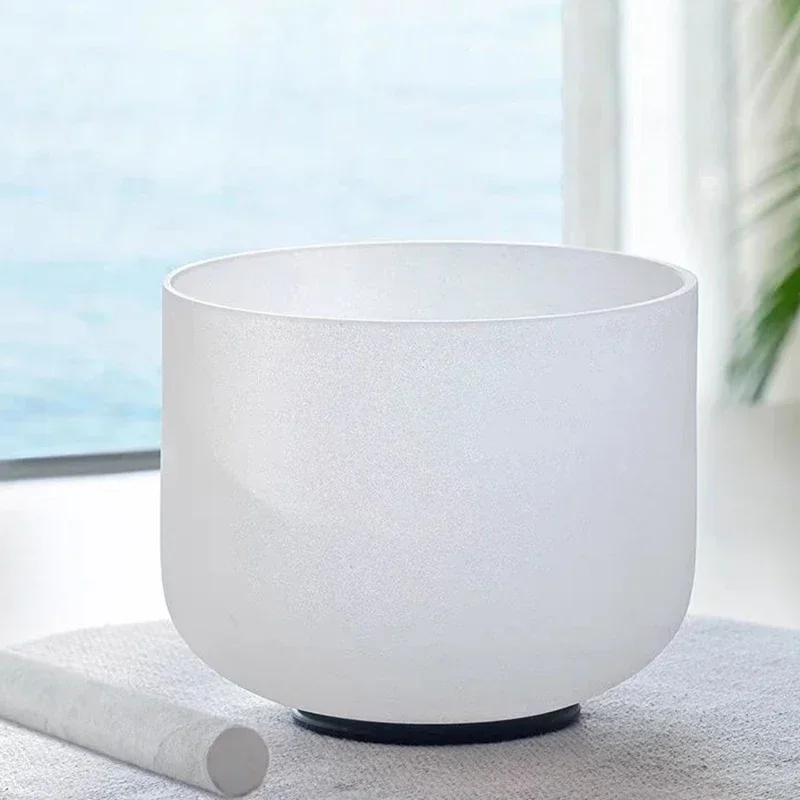 Frosted Quartz Crystal Singing Bowl 432Hz 440Hz Meditation Mindfulness Chakra Sound Therapy Musical Tool