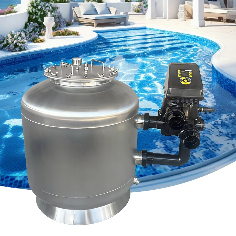 

Finn Forst Commercial Automatic Backwash Side Mount Stainless Steel Sand Filter Filtro De Piscina with Valve for Inground Pools