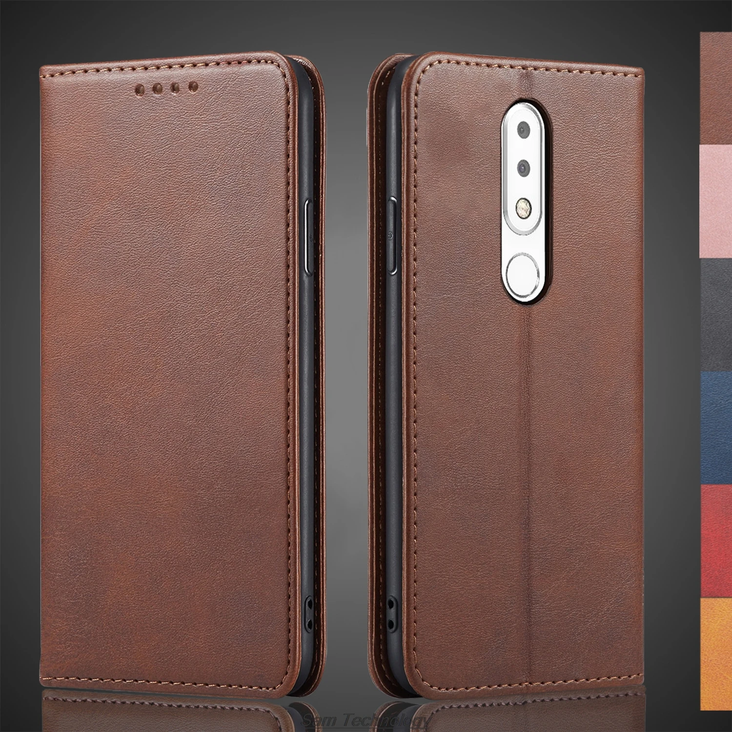 

Кожаный чехол с магнитным притяжением для Nokia 6,1 plus/Nokia X6 5,8 дюйма, кобура с откидной крышкой, чехол-бумажник, сумки для телефона, Capa Fundas Coque