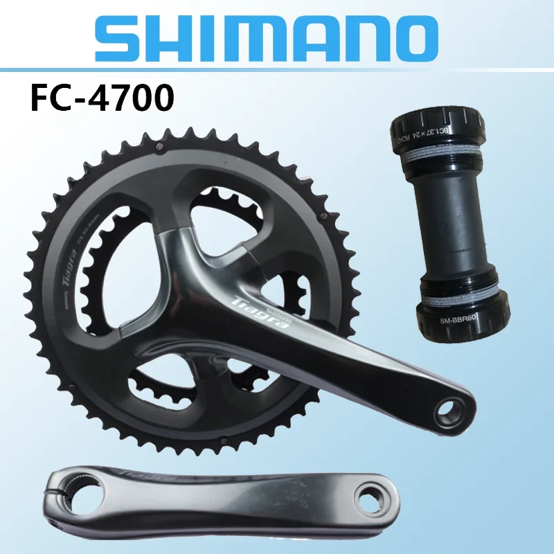 Shimano Tiagra FC 4700 road bike Crankset 2x10 Speed 34-50T 36-52T 170mm 175mm and RS501 BBR60 Bottom Bracket  for Road bike