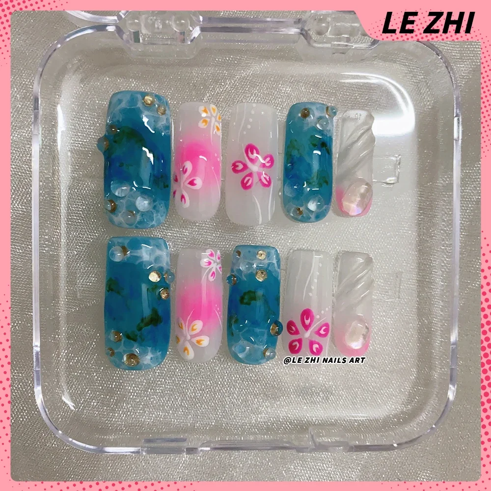 Imagem -06 - Glitter Nail Sticker para Bailarina Francesa Adesivos de Festa Press on Nails Art Amêndoa Caixão Hello Kitty Presente