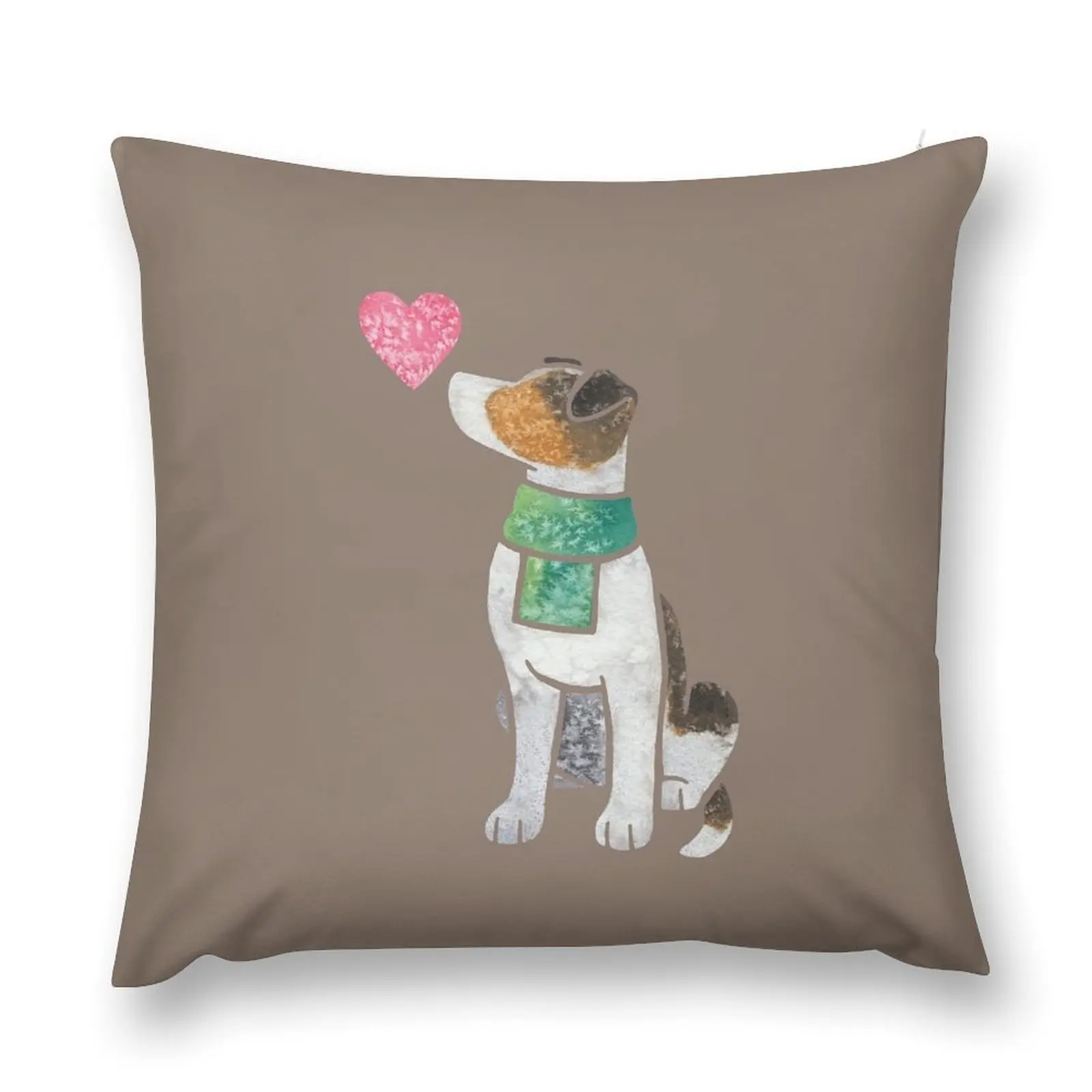 Watercolour Parson Russell Terrier Throw Pillow Custom Cushion Photo bed pillows Sofa Cushion Cover Cushions Cover pillow