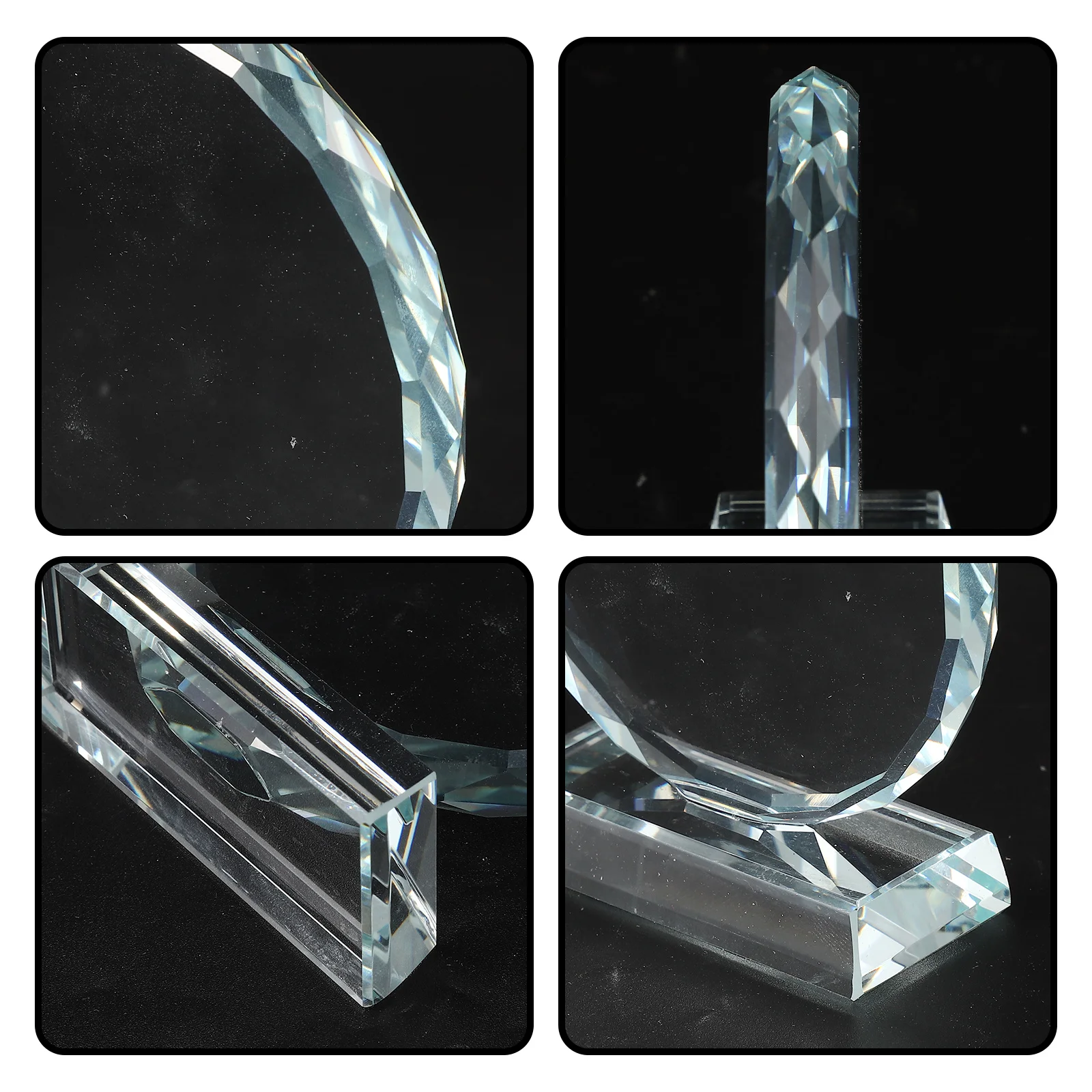 

Clear Crystal Trophy Decorative Award Trophy Fine Craftsmanship Realistic Design for Adult Kids Party Accessories