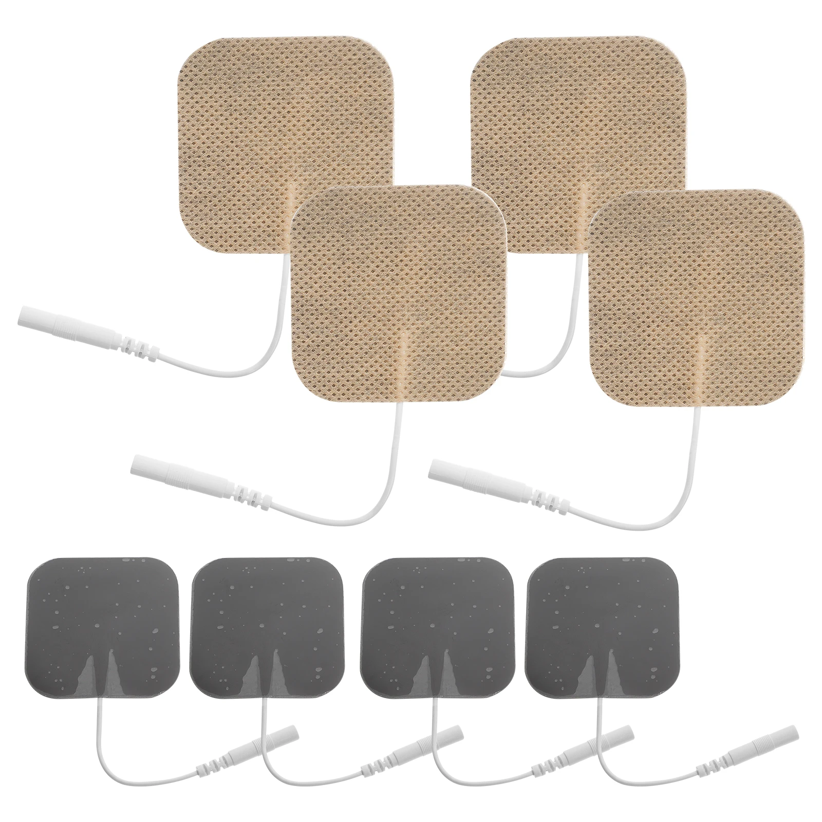

8pcs Massage Pads Premium Electrode Patches Breathable Skin-Safe Reusable Self-Adhesive For Neck Back Shoulders Knees Portable