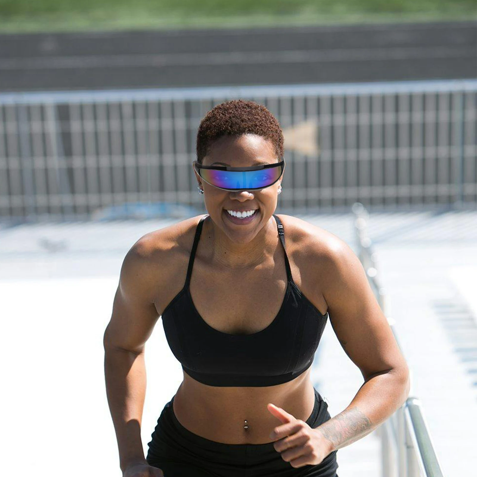 

Polarized Cycling Sunglasses Narrow Design Color Visor Sports Goggles For Running Baseball Uv Protection Lightweight Fishshape