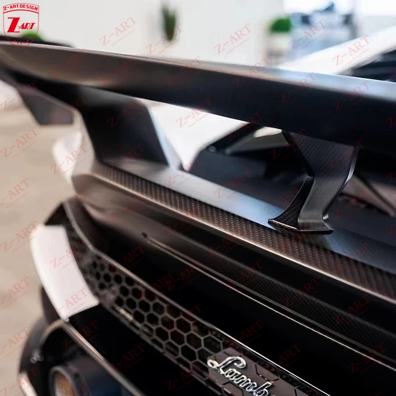 Z-ART Carbon Fiber Rear Wing for Lamboghini Huracan Huracan EVO Carbon Fiber Rail Wing for LP580 LP610 Carbon Rear Decklid Wing