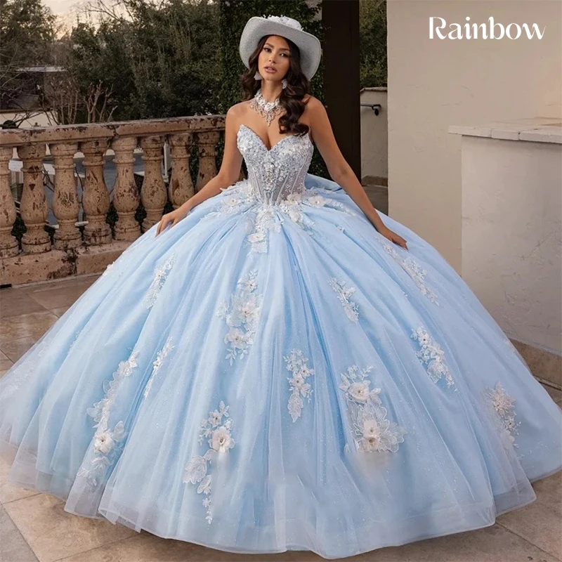 

Off The Shoulder Quinceneara Dress Ruffled Organza With Embroidered Lace Prom Party Gown Sleeveless Customized Vestido De Noche