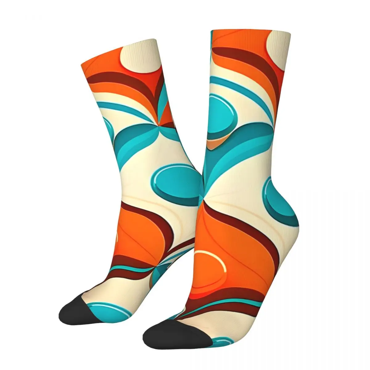 Crazy compression Nostalgia In Motion Sock for Men Harajuku Seamless Pattern Crew Sock Casual