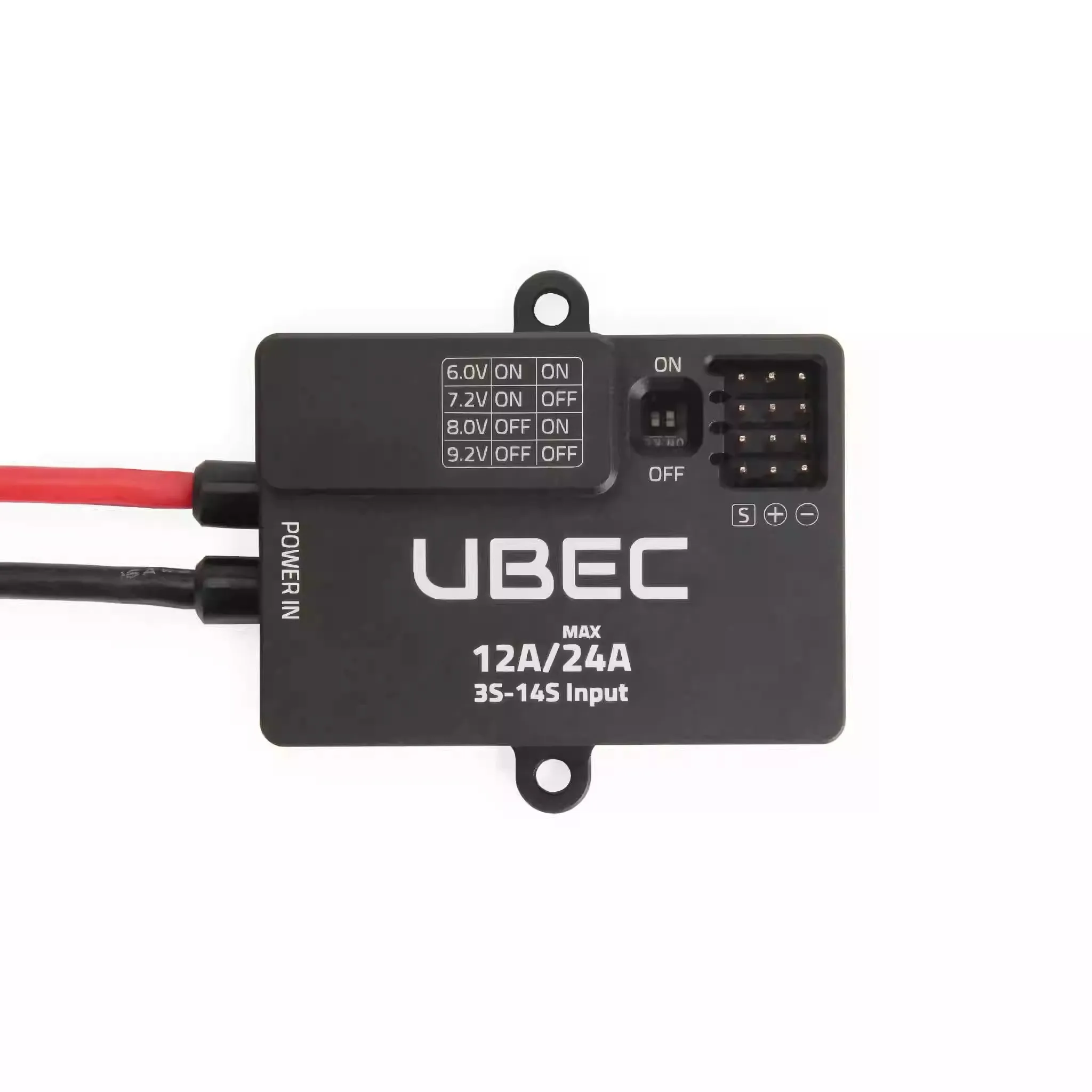 

Holybro UBEC Power Module 12A 15026 Input 3~14S Output Voltage 6.0V/7.2V/8.0V/9.2V with XT30