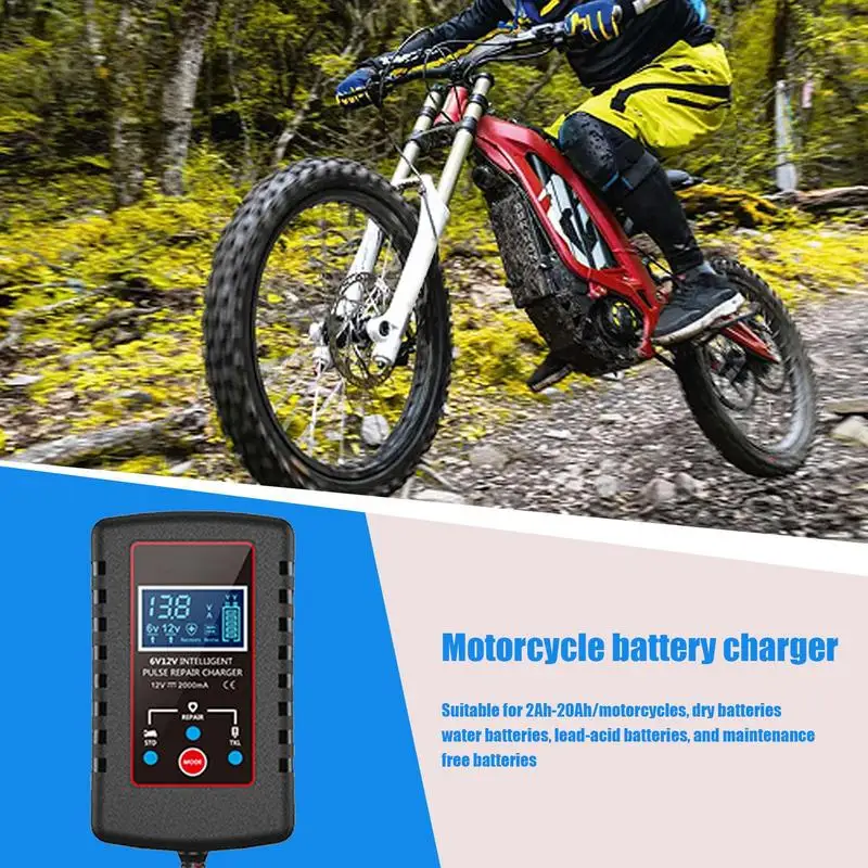 12v Car Battery Charger 6V And 12V Automotive Charger Battery Trickle Maintainer For Car Battery 12v 2Ah-20Ah/motorcycles