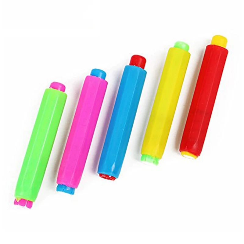 5X Chalk Holder Case Cover For Plastic School Adjustable Replacement Chalk Cover Color Random