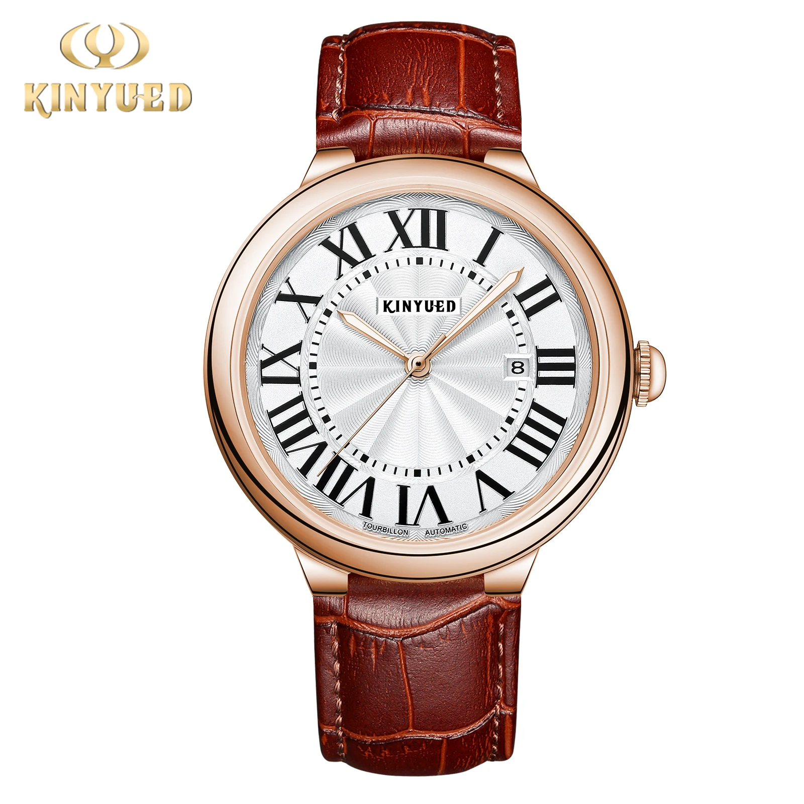 KNORVS Fully Automatic Mechanical Watch Carving Craft Starry Sky Mechanical Watch Tourbillon Business Men's Watch J084-1