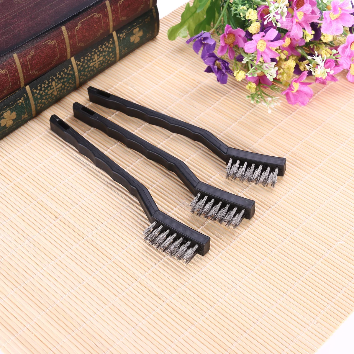 

6Pcs Wire Brush Set Industrial Brass Stainless Steel Heavy Duty Rust Welding Slag Cleaning Garage Tools Welding Cleaning Brush