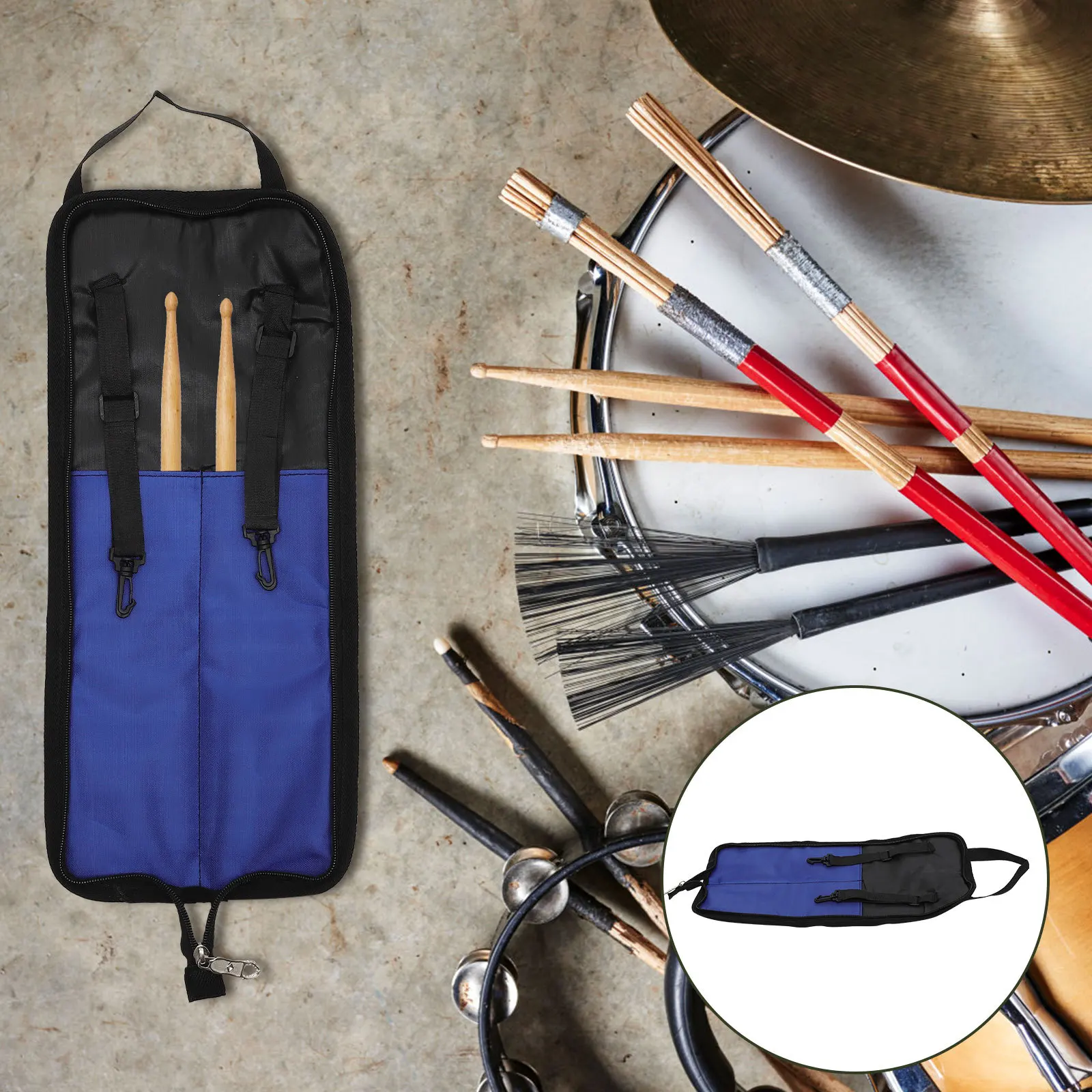 

Oxford Cloth Drumstick Bag Portable Durable Drum Stick Storage Pouch Lightweight Carrying Organizer for Drum Accessories