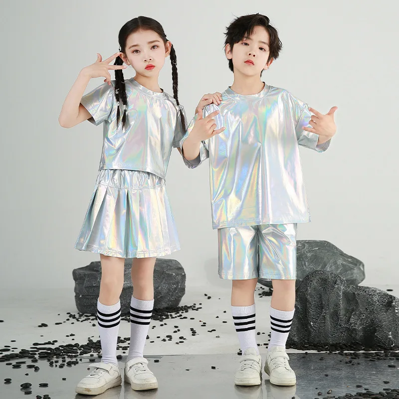 1 يونيو للأطفال عرض الرقص في الشوارع زي عصري البدلة الفتيات مجموعة طبلة أداء الهيب هوب ملابس رقص الجاز