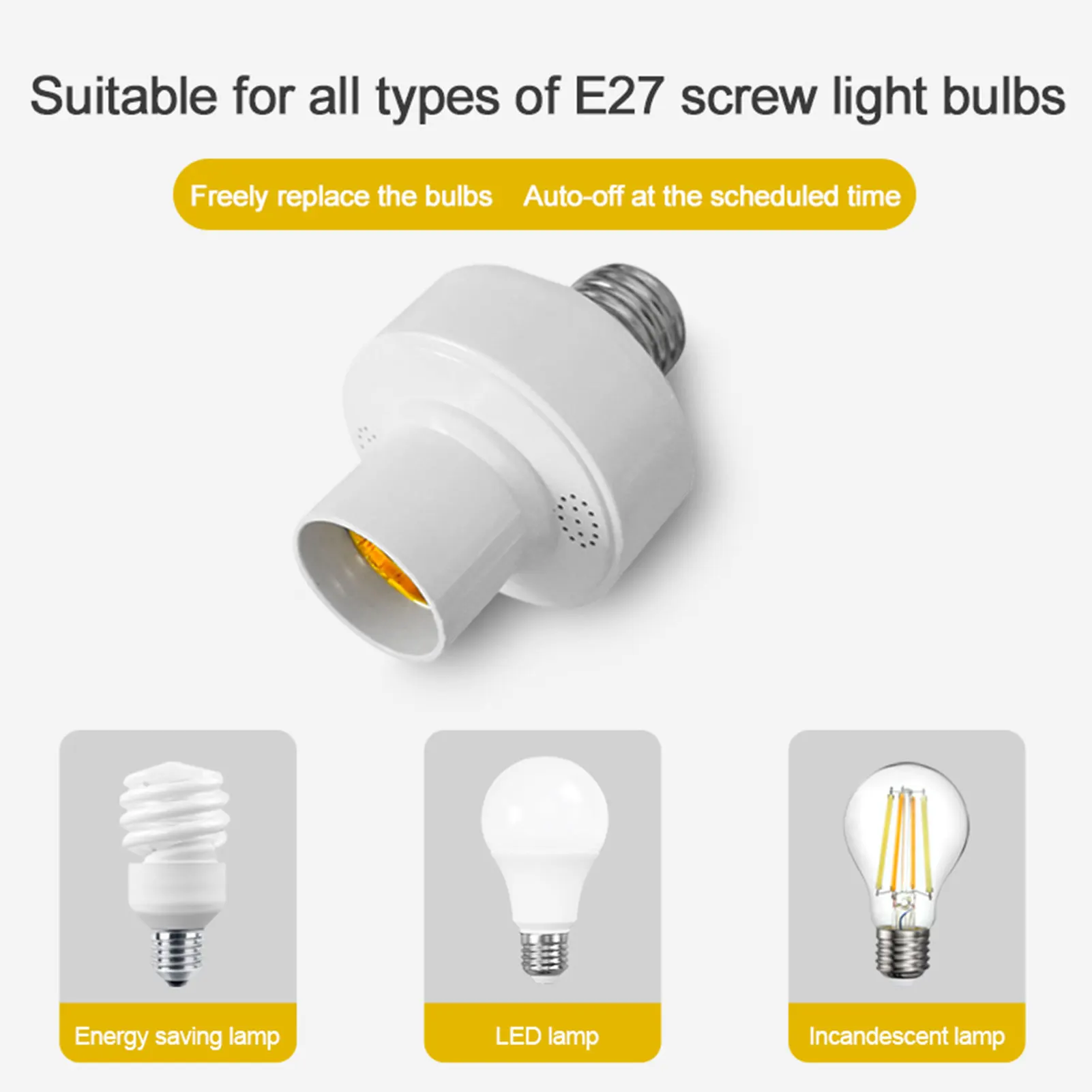 2.4G Bulb Base For Led Bulb WiFi Smart Bulb Socket Adapter For Google LED Lamp Holder Wireless Remote Control Smart Timer Switch