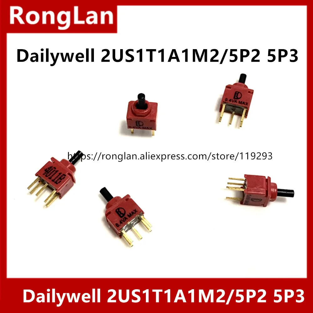 5PIN two tranches 2U Dual ultra-small toggle switch waterproof Taiwan Deli Wei  2US1T1A1M2 5P2 5P3 Toggle Switch--20pcs/lot