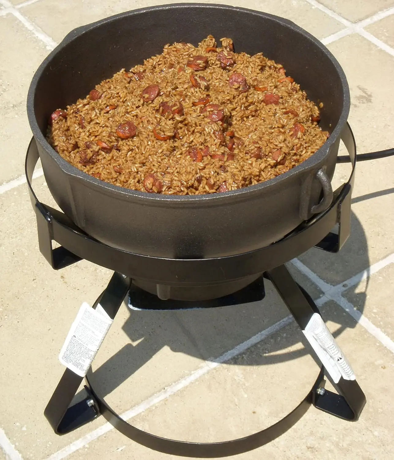 Cast Iron Outdoor Jambalaya Cooker, Black