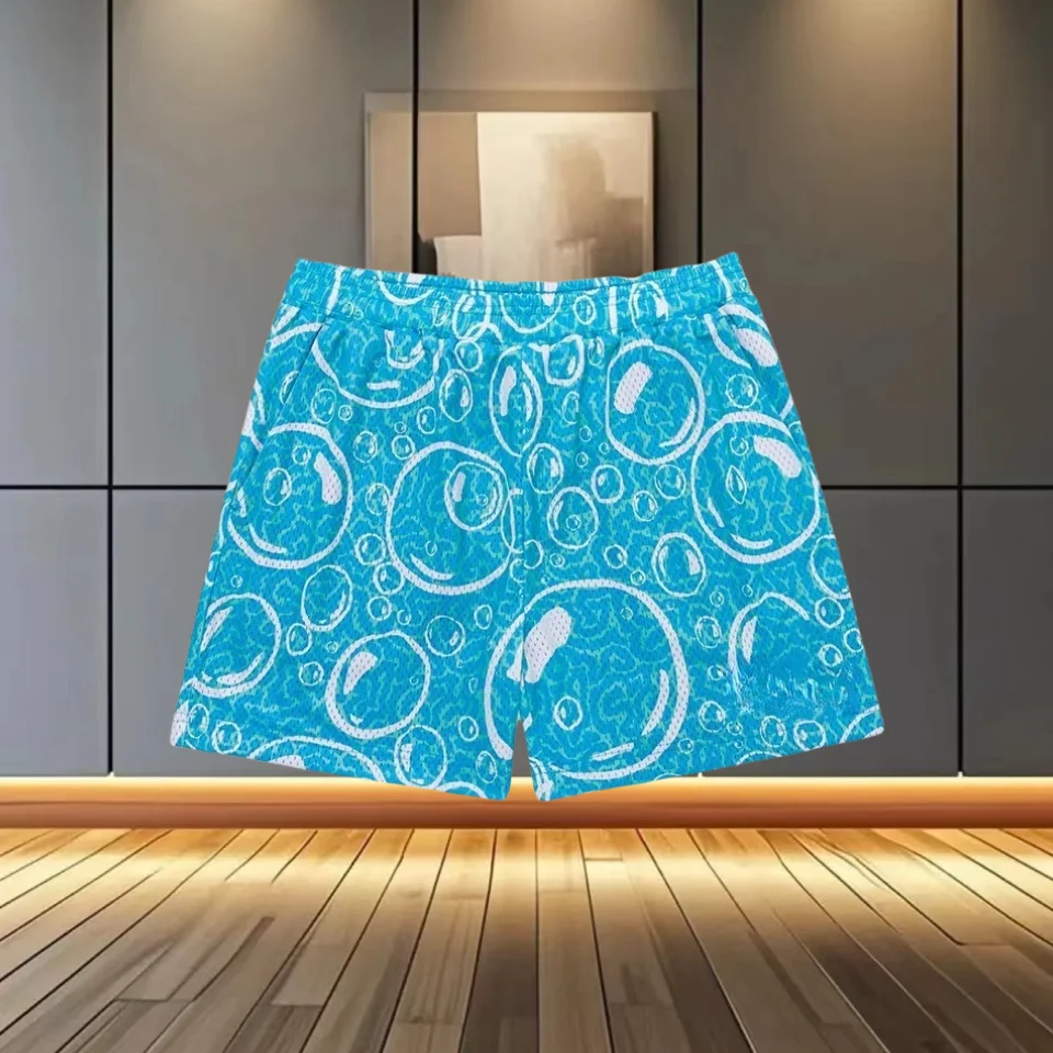 

2025 New Men's Training Sports Shorts Men's Mesh Quick Drying Comfortable Quarter Knee Basketball Running Beach Shorts