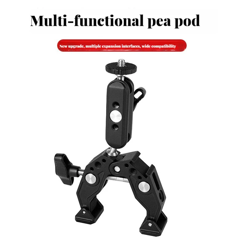 Super Clamp Camera Clamp Mount Monitor 360° Ballhead Magic Arm Adapter with1/4"-20 3/8" for Canon Nikon DSLR Camera/Gopro/Lights