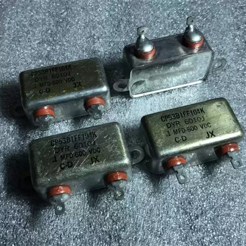 

Антикварный американский C-D CDE большой D 0,1 мкФ 600 В медный корпус желчного пузыря машина соединенный масляный конденсатор