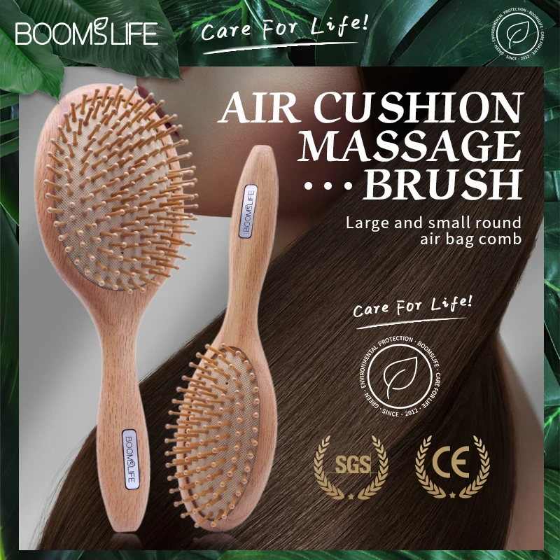 Brosse Massage Cuir Chevelu Wood Hair Brush Women Wide Tooth Hair Combs Scalp Massage Hairbrush Wooden Comb Barber Accessories