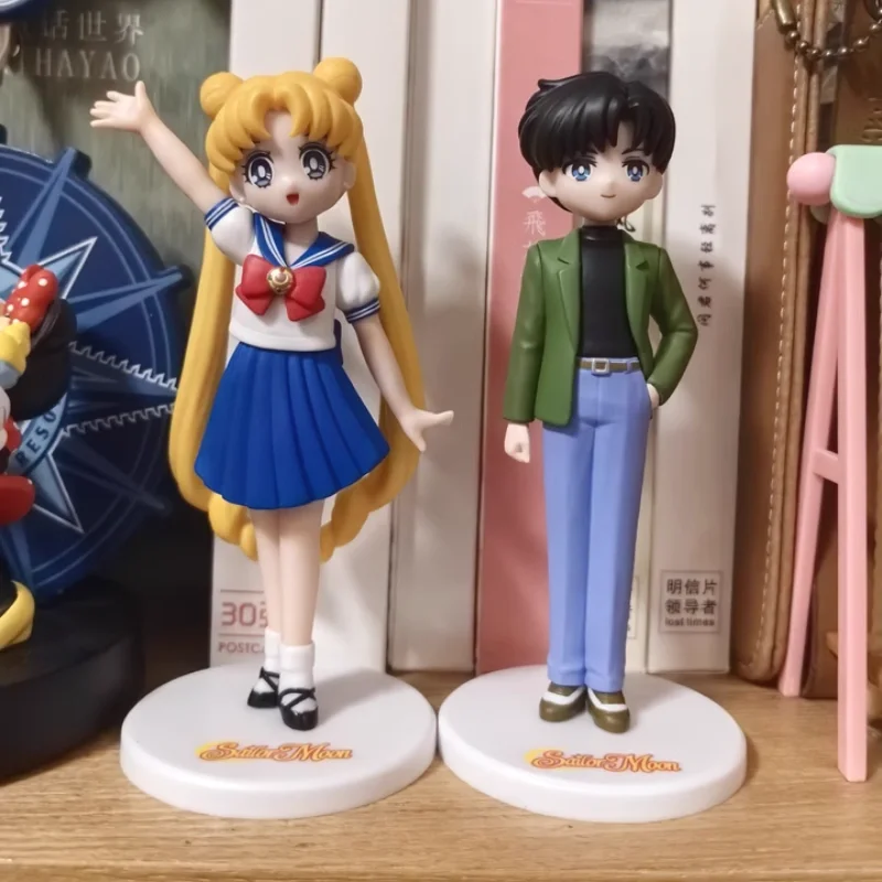 Original Edition Sailor Moon Tsukino Usagi Mizuno Ami Hino Rei Kino Makoto Chiba Mamoru Anime Figure Decoration Toys Gifts