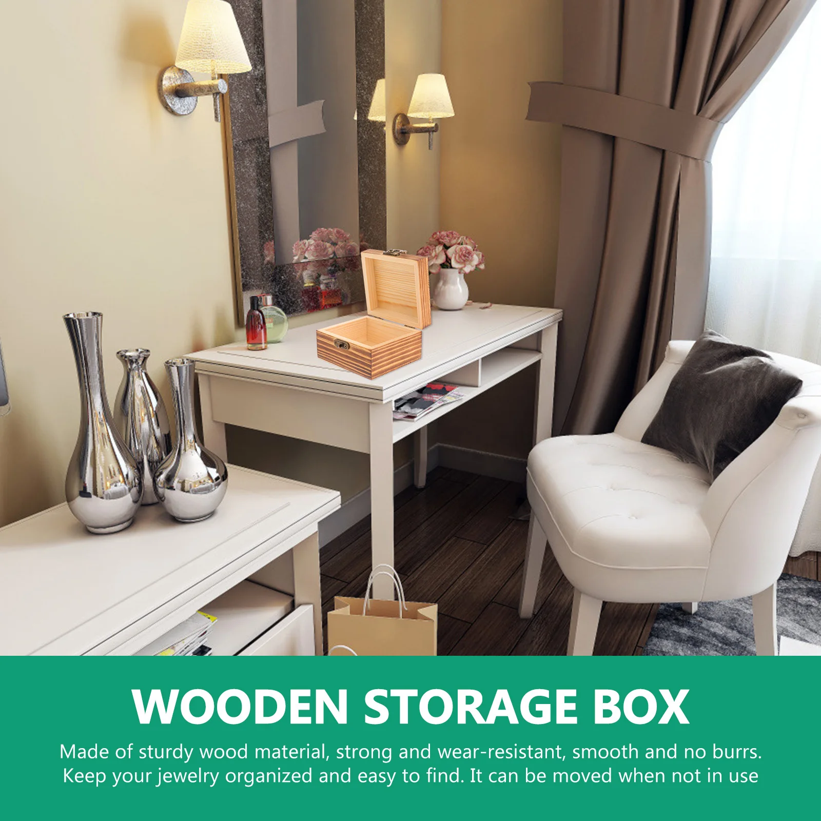 

Solid Wood Jewelry Box Smooth No Burrs Storage For Watch Bracelet Organizer Gift Box Wooden Boxes With Lid