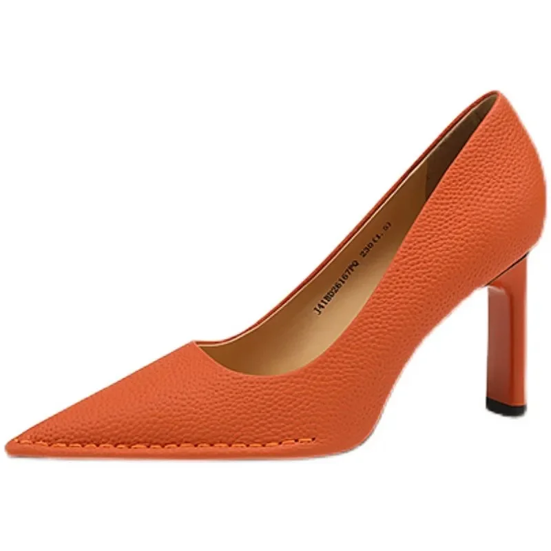 Women's Fashion Orange Pumps High Heels Party Ladies Sexy Green Office Heels