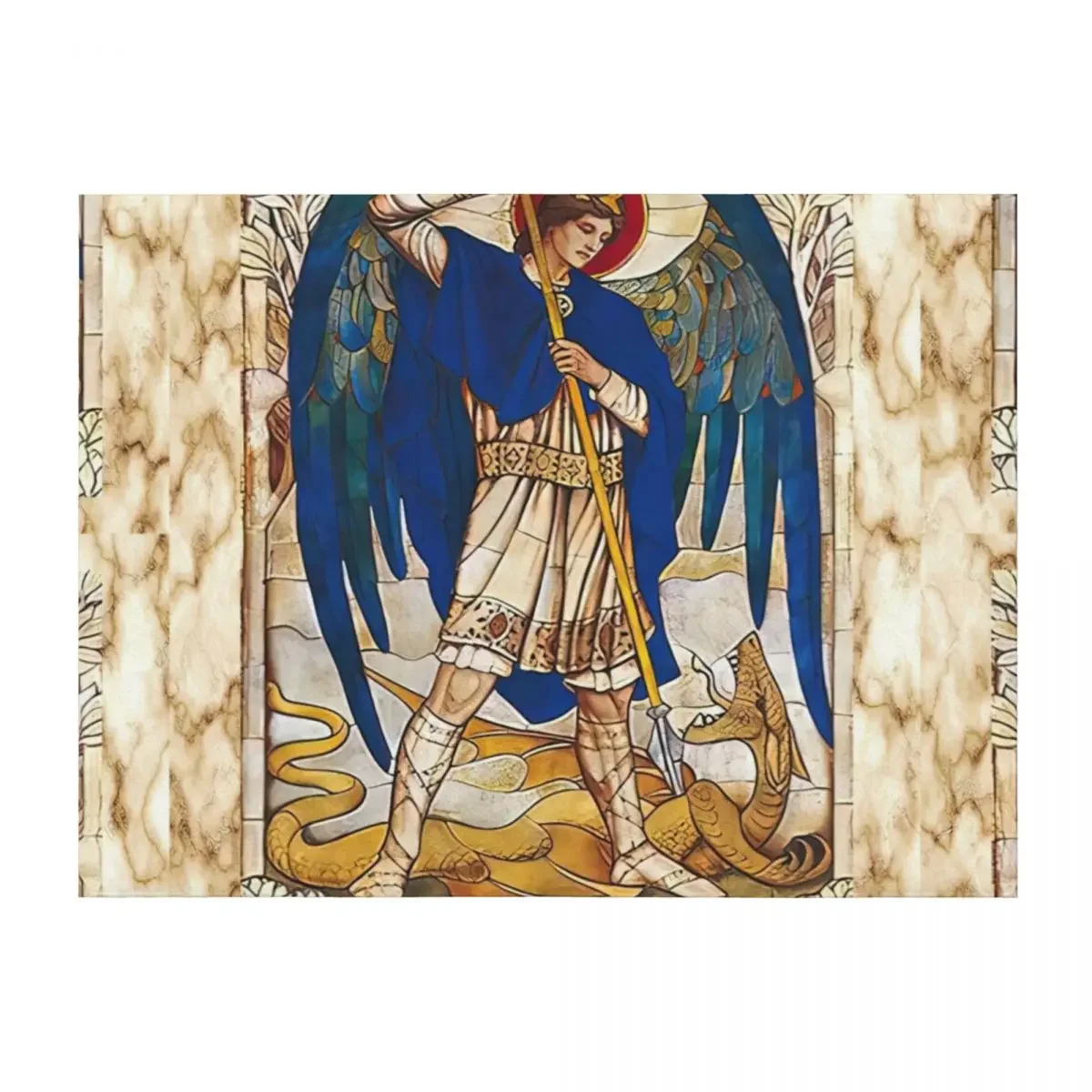 

St MIchael the Archangel Angel Saint Throw Blanket Loose Decorative Sofas Thins Nap Blankets