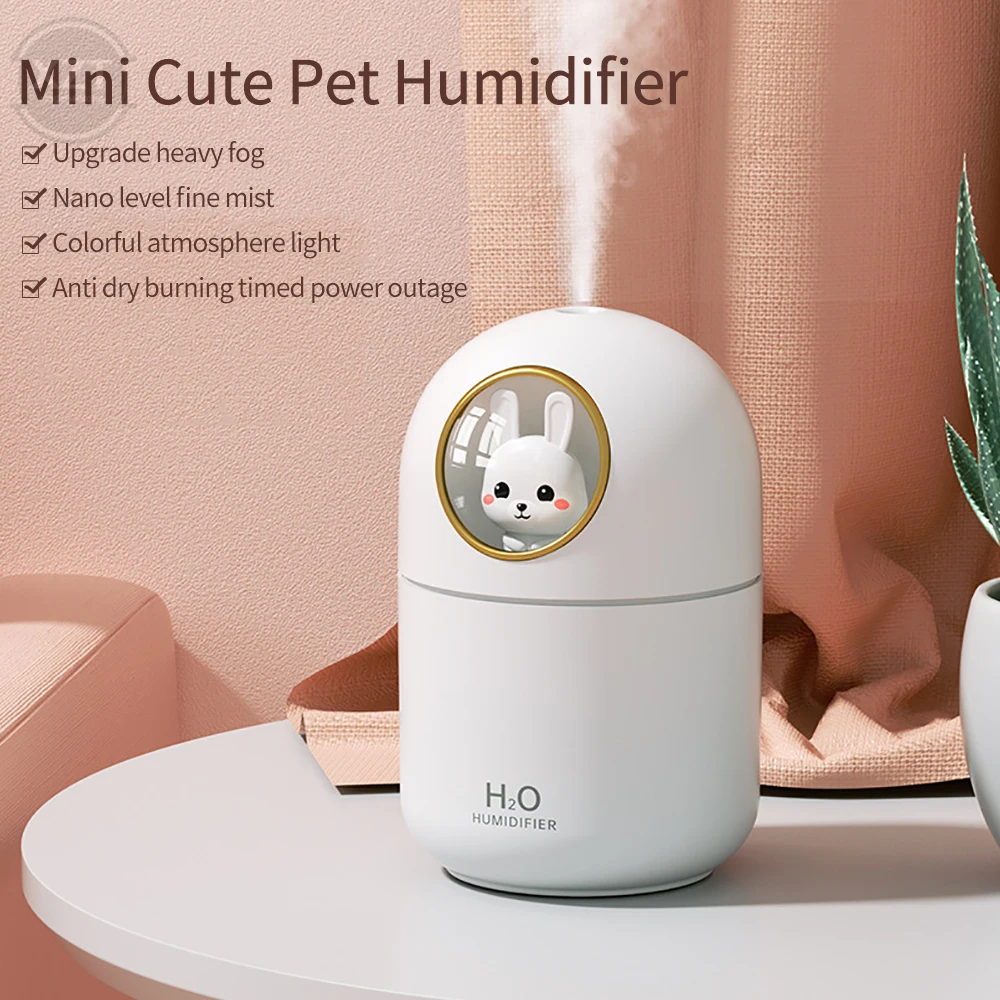 

Cartoon Bear Shape Humidifier USB Mini Humidifier Home Mute Desktop Atomizer Air Purifier Aromatherapy Machine