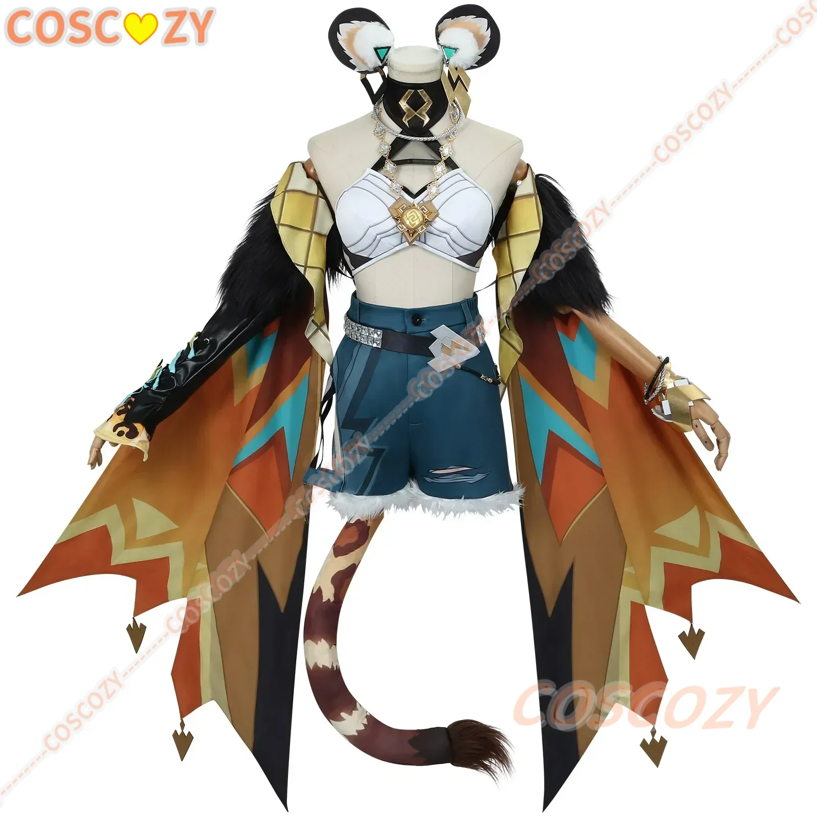 Anime Game Genshin Impact Cosplay Wig Xilonen Costume Lolita Party Uniform Hallowen Play Role Clothes Clothing New Full Set