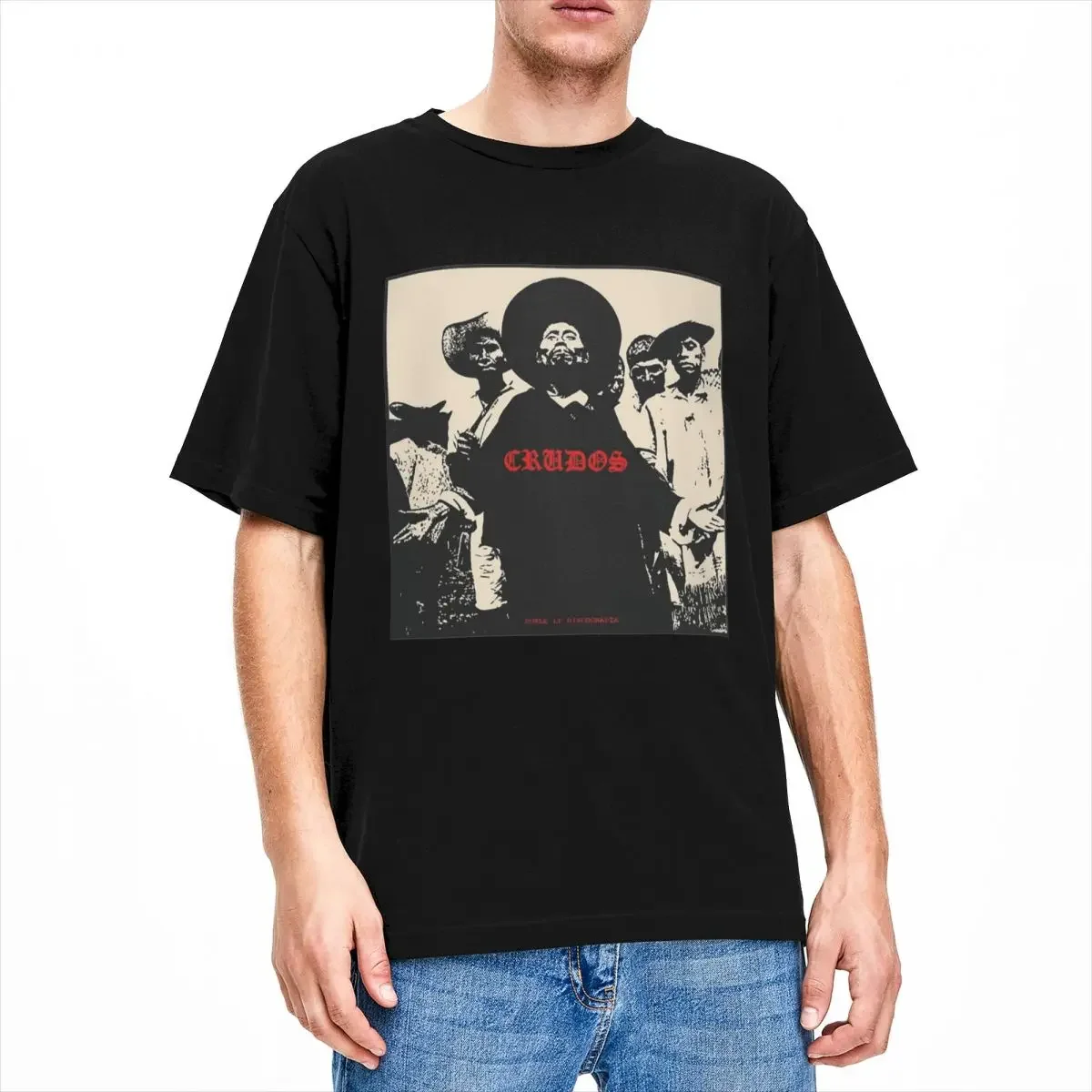 تيشيرتات رجالية كلاسيكية من القطن برقبة دائرية ، Los udos dooble ، LP disografia ، ملابس كبيرة الحجم ، صيف ، opshipping #1